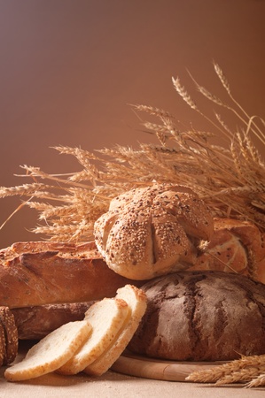 different types of bread の写真素材