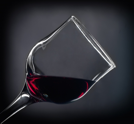 Red wine in a glass. の写真素材