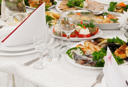 Catering food at a wedding party - a series of RESTAURANT images. の写真素材