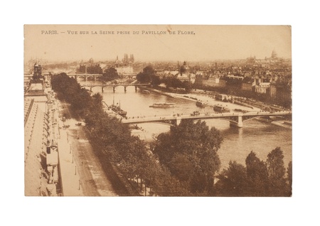 FRANCE - CIRCA 1905  A postcard printed in France shows image of a river Seine series, circa 1905  
