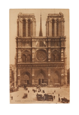 FRANCE - CIRCA 1905  A postcard printed in France shows image of a Notre Dame series, circa 1905  