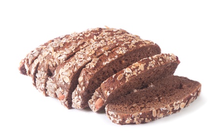 Rye bread on a white background  の写真素材