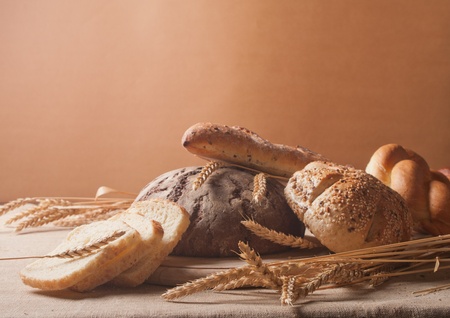 different types of bread の写真素材