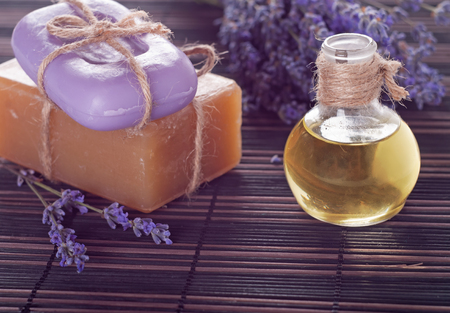  Soap and Lavender flowersの写真素材
