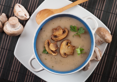 Mushroom cream soupの写真素材
