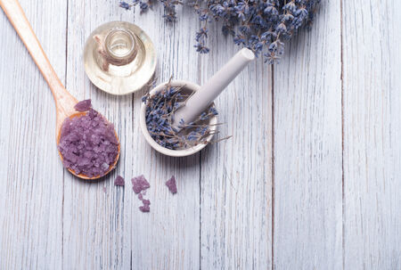 Lavender flowers. Spa elements.の写真素材