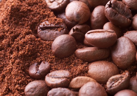 Closeup  coffee beans at roasted coffee heap.の写真素材