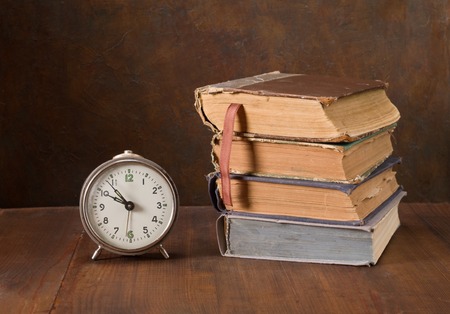 Vintage still life with booksの写真素材