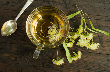 Cup of linden teaの写真素材