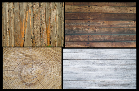 Set of Rough boards backgroundの写真素材