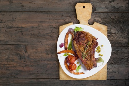 Grilled steak meatの写真素材