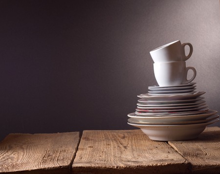 Dirty dishesの写真素材