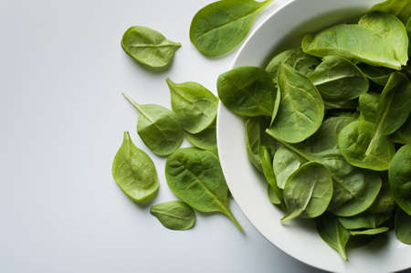 Spinach on a white background