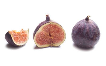 Fresh figs isolated on white background.の写真素材