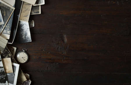 vintage background with old photos