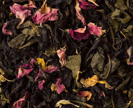 Dry Black Tea leaves close-upの写真素材