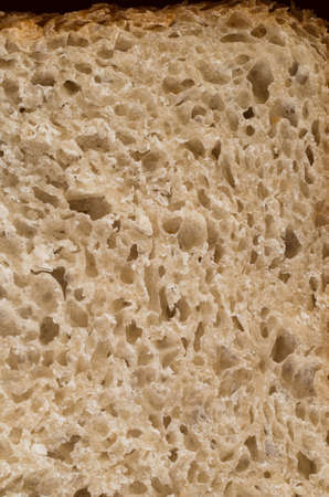 macro of wholemeal bread textureの写真素材