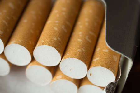 pack of cigarettes tobacco smokeの写真素材