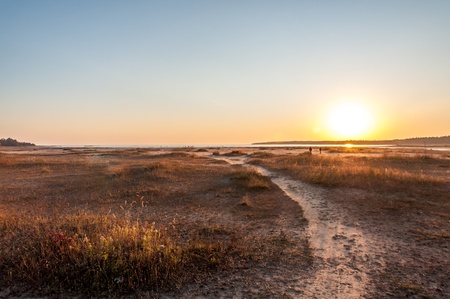 Sunset on Bruce peninsulaの写真素材