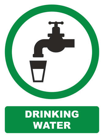 Drinking water signのイラスト素材