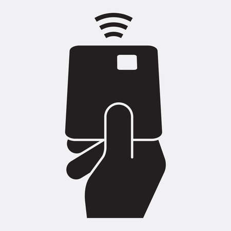Contactless debit card iconのイラスト素材