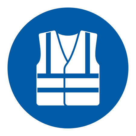 Mandatory action sign, Wear high visibility clothingのイラスト素材