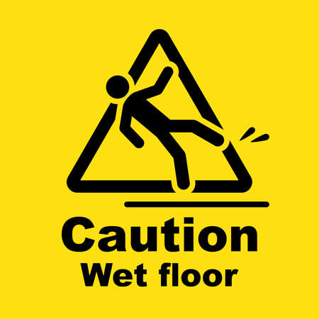 Caution wet floor sign