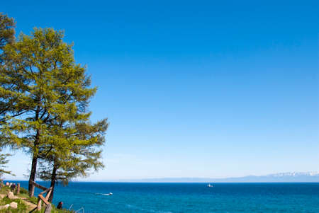 On the shore of Lake Baikal