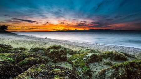 Sunset beachの写真素材