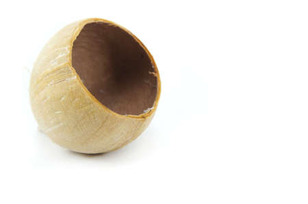 The Coconut shell on white backgroundsの写真素材