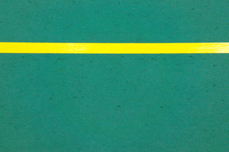 Border Field , green background and yellow lineの写真素材