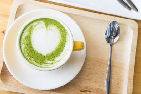 milk hot green tea and coffee shop and cake strawberry cake