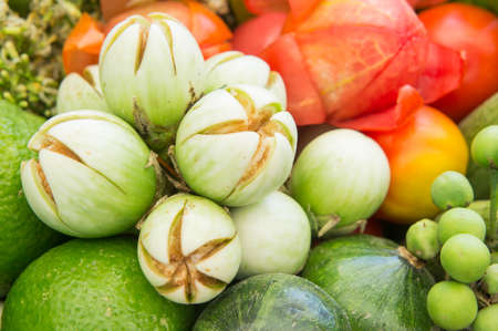 Different raw vegetables background , Healthy eating , organic vegetables herbの写真素材