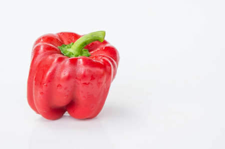 sweet pepper isolated  in white background , raw vegetablesの写真素材