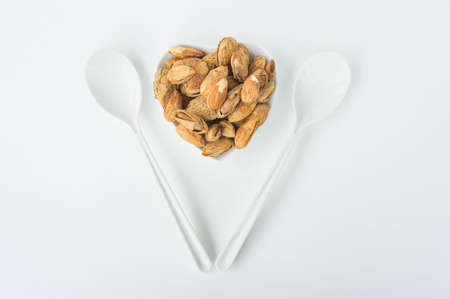 Beans, almonds nuts is delicious taste And maintain a healthy heartの写真素材