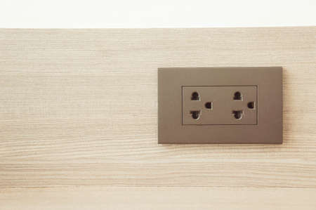 Power outlet on the wallの写真素材