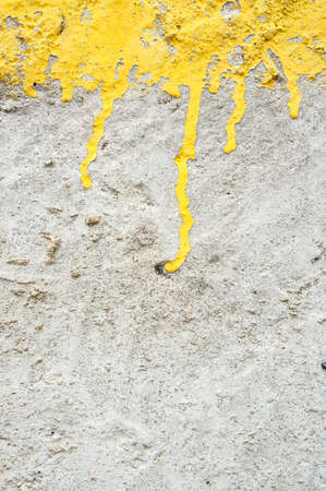 Texture cement pole background , cement dirty yellow color lineの写真素材