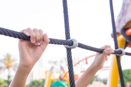 Pulling rope rope children's ropeの写真素材