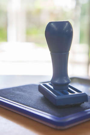 The stamp on the executive job cartridge. Or approval of the approval stamp.の写真素材