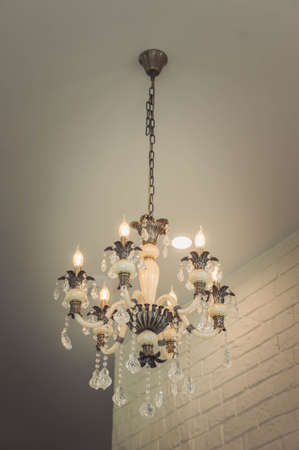 Chandeliers on the room ceiling