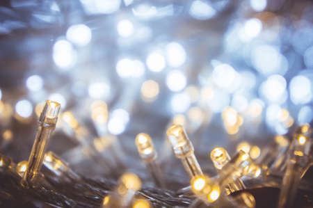 bokeh night light with small LED light for Decorative lights in festivalsの写真素材