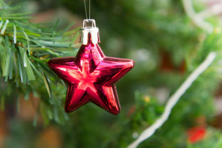 star christmas Tree Decoration on christmas dayの写真素材