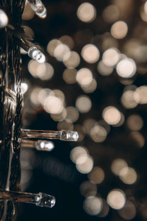 bokeh night light with small LED light for Decorative lights in festivalsの写真素材