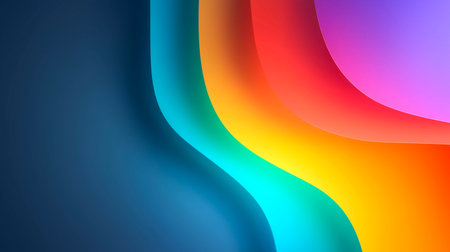 Colorful abstract background with curved lines. Template for your design. Vector illustrationの素材
