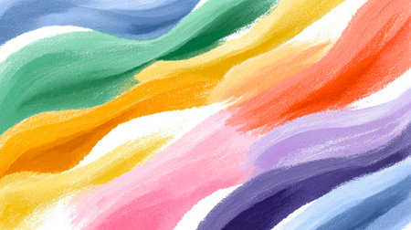 Colorful watercolor brush strokes on white background. Vector illustration.の素材