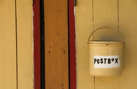 a simply but colourfull postbox, copyscapeの写真素材