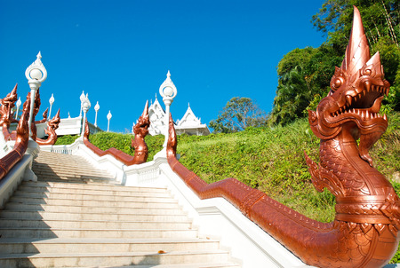 thai temple with dragon simbol at Krabi  Thailand の写真素材