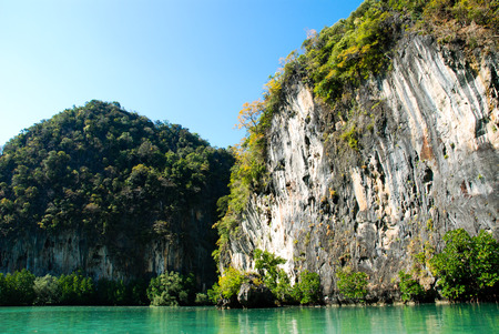 Green cliff in krabi, Thailand の写真素材