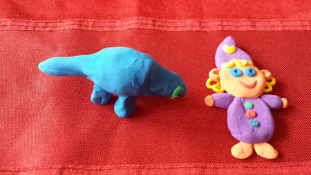 Plasticine figurinesの写真素材