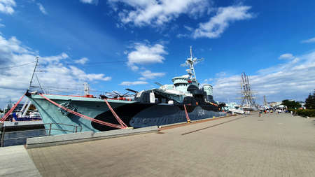 Gdynia, Poland - June 30, 2020: Museum ship ORP Blyskawica at the waterfront in Gdynia, Polandのeditorial素材